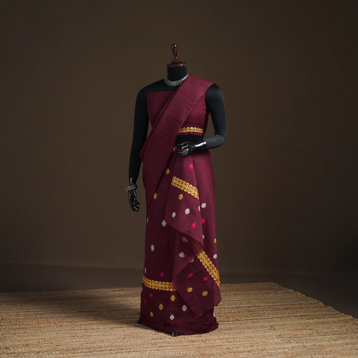Assam Handloom Silk Cotton Mekhela Chador with Blouse Piece 10