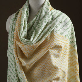 Floral Sanganeri Print Pure Merino Wool Handwoven Shawl 74