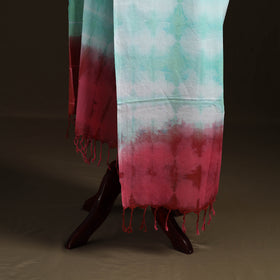 Shibori Tie-Dye Cotton Dupatta with Tassels 05