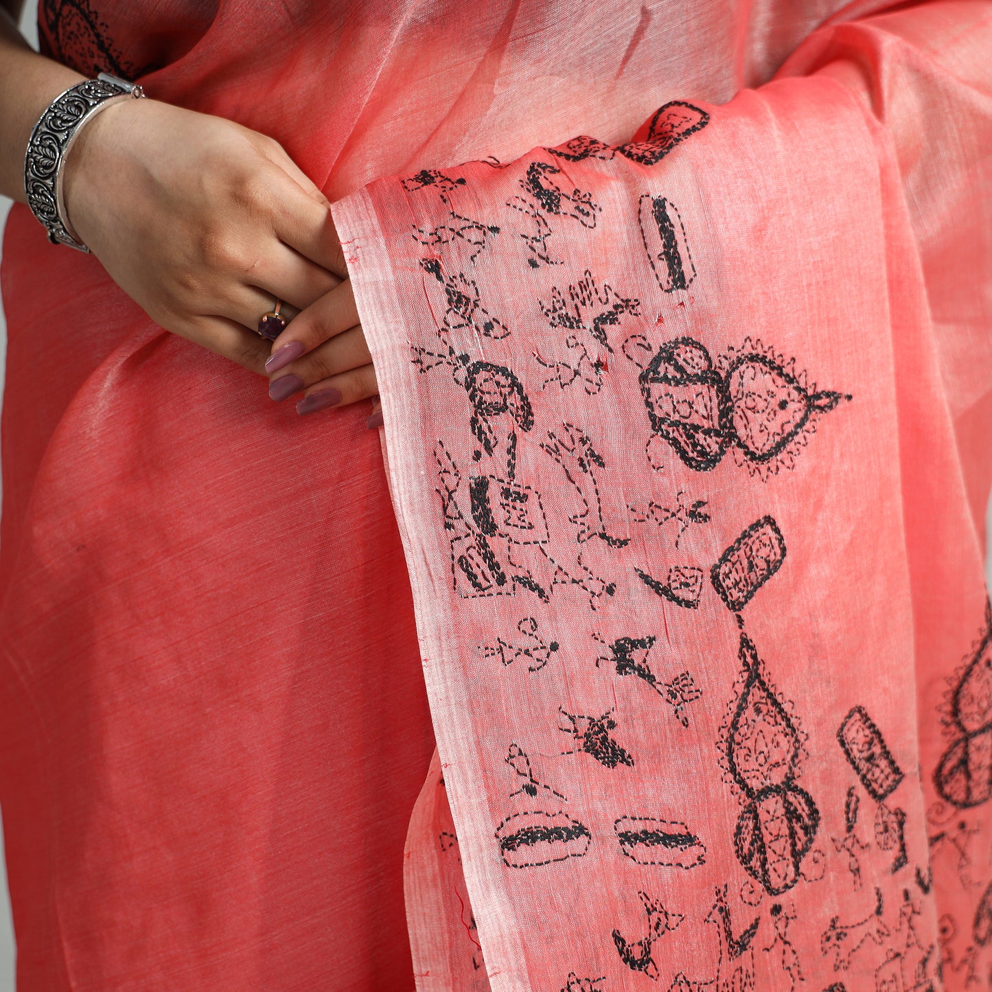 Kantha Embroidery Saree 