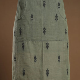 Buy Green Jacquard Weaving Cotton Apron with Pocket