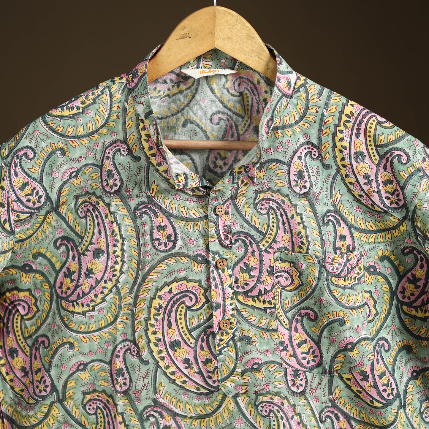 Sanganeri Hand Block Print Cotton Short Men Kurta  05