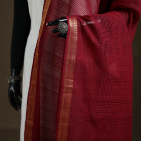 Pure Handloom Cotton Nizam Zari Border Mangalagiri Dupatta 10