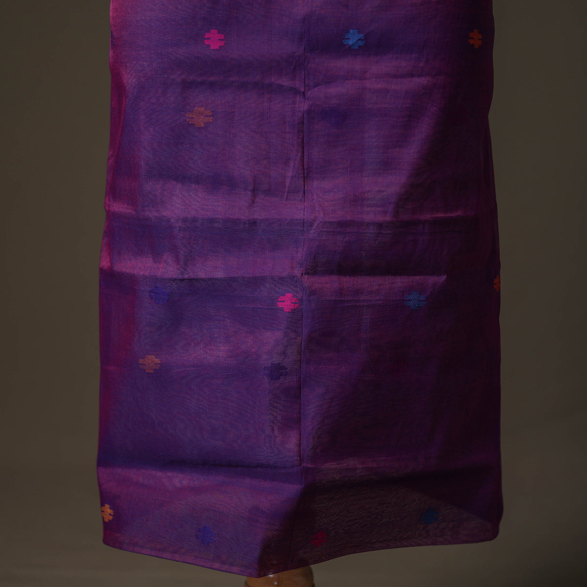 Jamdani Pure Handloom Muslin Unstitched Dress Material: Kurta with Dupatta 22