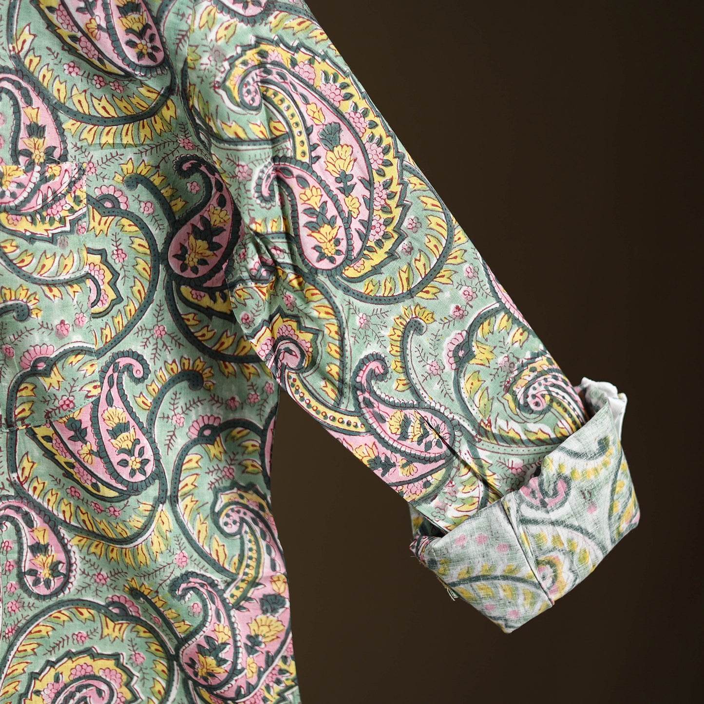 Sanganeri Hand Block Print Cotton Short Men Kurta  05