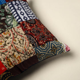 Multicolor Handcrafted Cotton Patchwork Cushion Cover