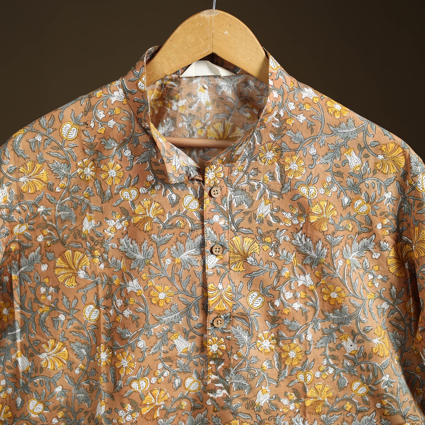 Sanganeri Hand Block Print Cotton Short Men Kurta 10