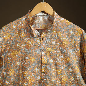 Sanganeri Hand Block Print Cotton Short Men Kurta 10