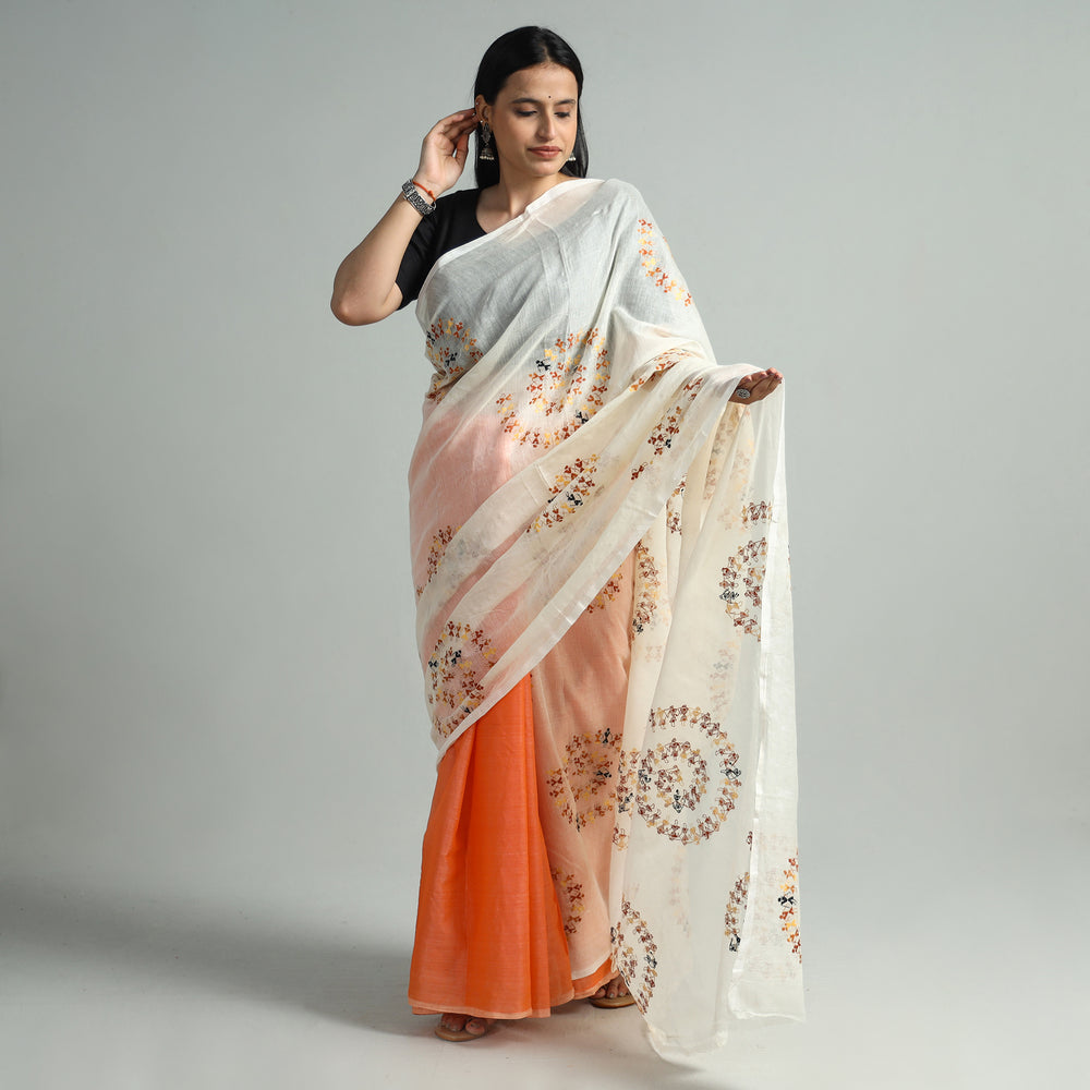 Kantha Embroidery Saree 