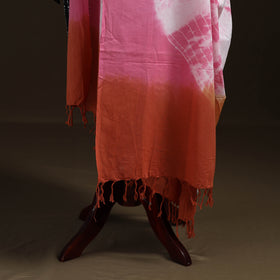 Shibori Tie-Dye Cotton Dupatta with Tassels 06