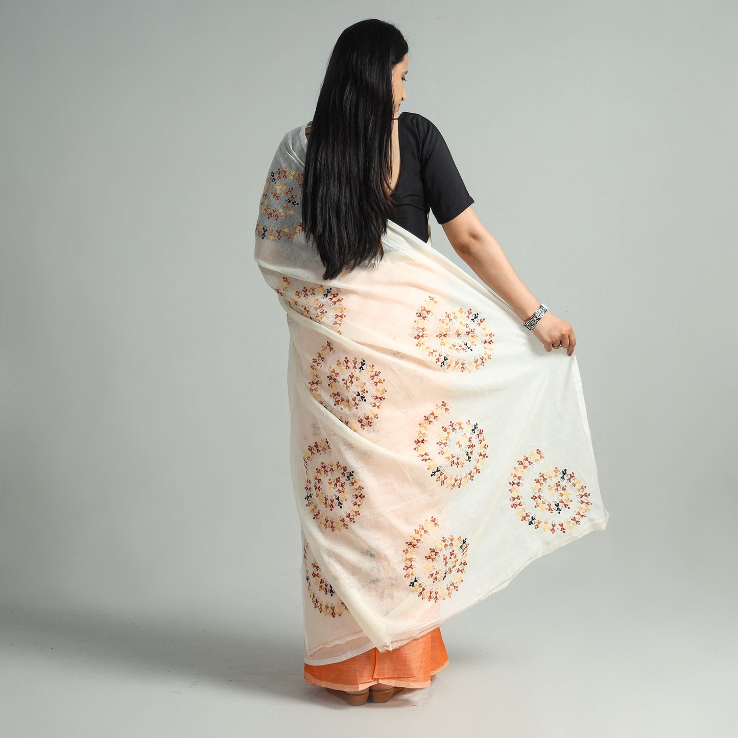 Kantha Embroidery Saree 