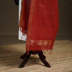 Pure Handloom Cotton Nizam Zari Border Mangalagiri Dupatta 11