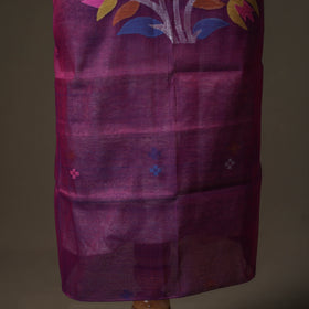 Jamdani Pure Handloom Muslin Unstitched Dress Material: Kurta with Dupatta 23