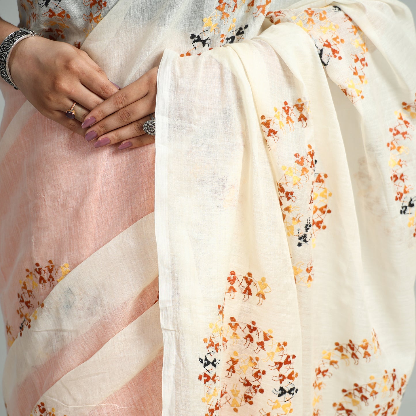 Kantha Embroidery Saree 