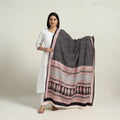 Black - natural dyed hand cotton bagh dupatta 02