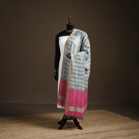 Pure Handloom Cotton Nizam Zari Border Mangalagiri Dupatta 12