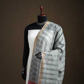 Pure Handloom Cotton Nizam Zari Border Mangalagiri Dupatta 12