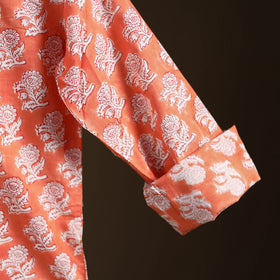 Sanganeri Hand Block Print Cotton Short Men Kurta  07