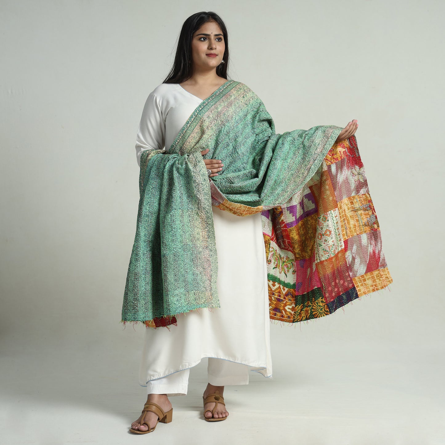 Kantha Embroidery Dupatta