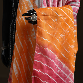 Shibori Tie-Dye Cotton Dupatta with Tassels 07