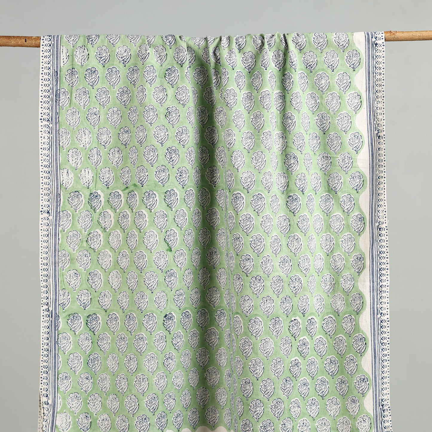 Green - cotton sanganeri towel 16 - handcrafted