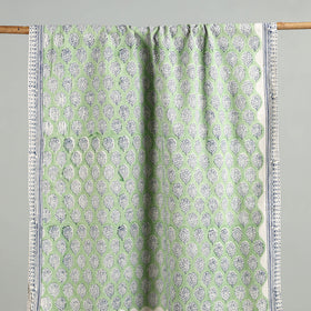Green - cotton sanganeri towel 16 - handcrafted