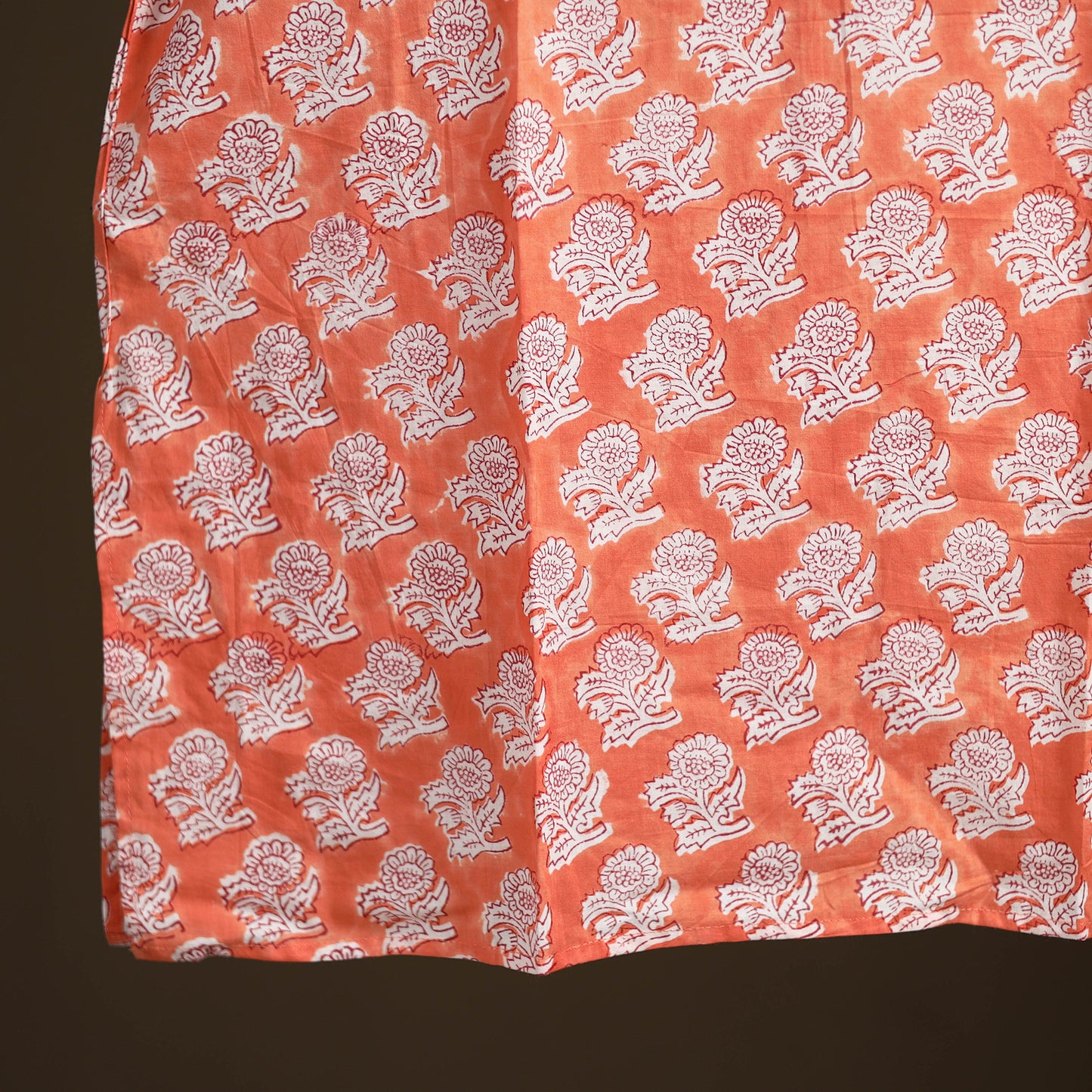 Sanganeri Hand Block Print Cotton Short Men Kurta  07