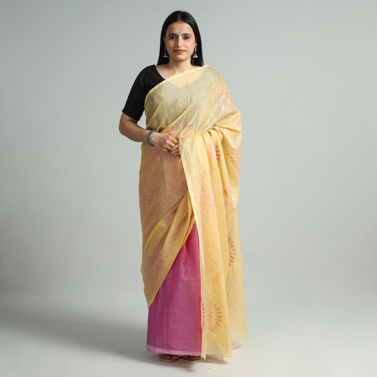 Kantha Embroidery Saree 