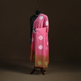 Shibori Tie-Dye Cotton Dupatta with Tassels 08