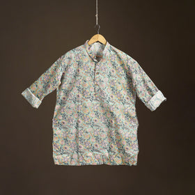 Sanganeri Hand Block Print Cotton Short Men Kurta 12