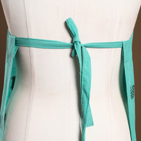  Green Jacquard Weaving Cotton Apron with Pocket
