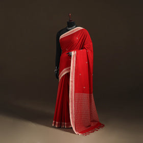 Bengal Handwoven Cotton Leaf Buti Begumpuri Saree with Blouse Piece 14