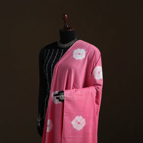 Shibori Tie-Dye Cotton Dupatta with Tassels 08