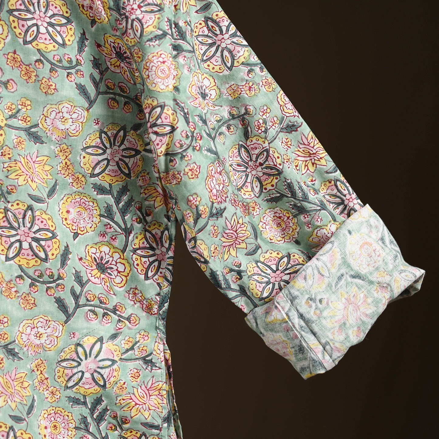 Sanganeri Hand Block Print Cotton Short Men Kurta 12