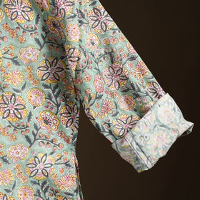 Sanganeri Hand Block Print Cotton Short Men Kurta 12