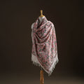 Floral Sanganeri Print Pure Merino Wool Handwoven Shawl 77