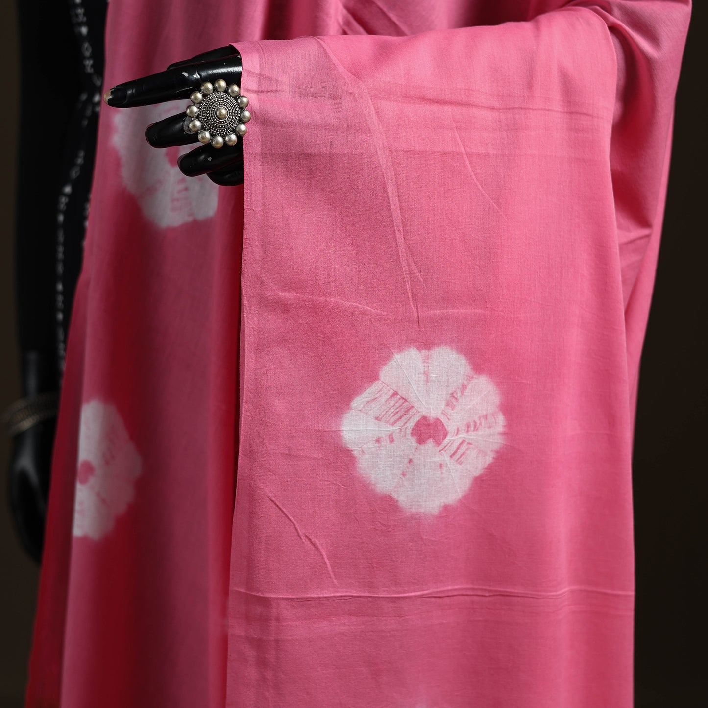 Shibori Tie-Dye Cotton Dupatta with Tassels 08