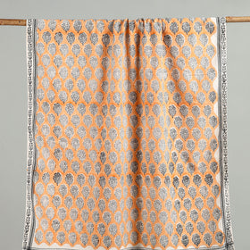 Peach - cotton sanganeri towel 17 - handcrafted