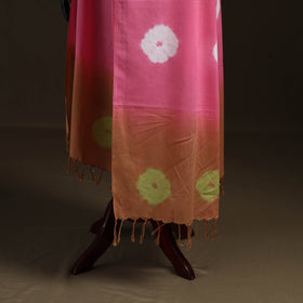 Shibori Tie-Dye Cotton Dupatta with Tassels 08