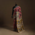 Red - Printed Cotton Kalamkari Saree 46