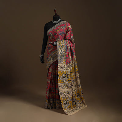Red - Printed Cotton Kalamkari Saree 46