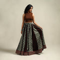 Multicolor - Bandhani Tie-Dye 24 Kali Patchwork Cotton Long Skirt 12