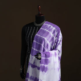 Shibori Tie-Dye Cotton Dupatta with Tassels 09