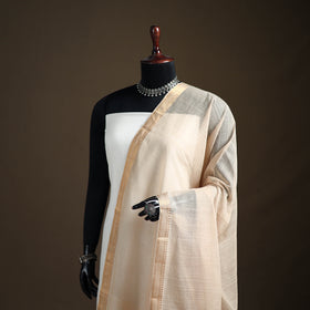 Pure Handloom Cotton Nizam Zari Border Mangalagiri Dupatta 14