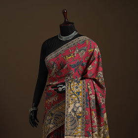 Red - Printed Cotton Kalamkari Saree 46