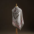 Floral Sanganeri Print Pure Merino Wool Handwoven Shawl 78