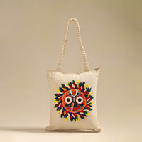 Multicolor - Applique with Pattachitra Handpainted Shoulder Bag from Odisha 32