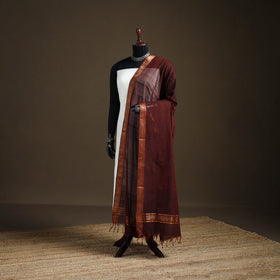 Pure Handloom Cotton Nizam Zari Border Mangalagiri Dupatta 15