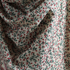 Floral Sanganeri Print Pure Merino Wool Handwoven Shawl 78