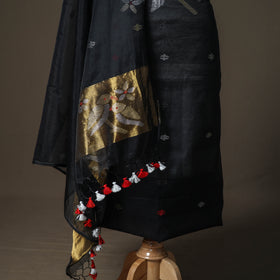 Jamdani Pure Handloom Muslin Unstitched Dress Material: Kurta with Dupatta 26